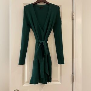 Dark green Banana Republic wrap sweater dress size small